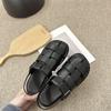 Женские плетеные сандалии для улицы, летние повседневные тапочки в стиле ретро, минималистская модная пляжная обувь, дизайнерские сандалии, Sandalias De Mujer