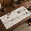 Cherry Blossom White Cat Mouse Pad Gamer printon demand Mousepad XXL Mechanical Keyboard Pad Non-Slip Carpet Natural Rubber