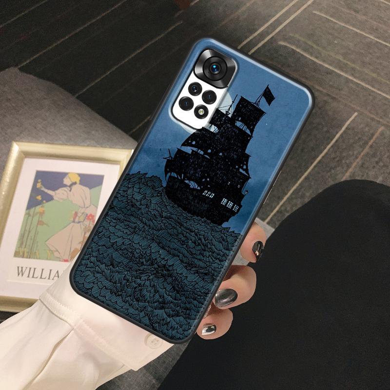 Sailing Pirate Ship Funda For Xiaomi Redmi Note 14 13 Pro 9 10 11 12 Pro 10S 11S 12S Redmi 13C 10C 12C 14C Case