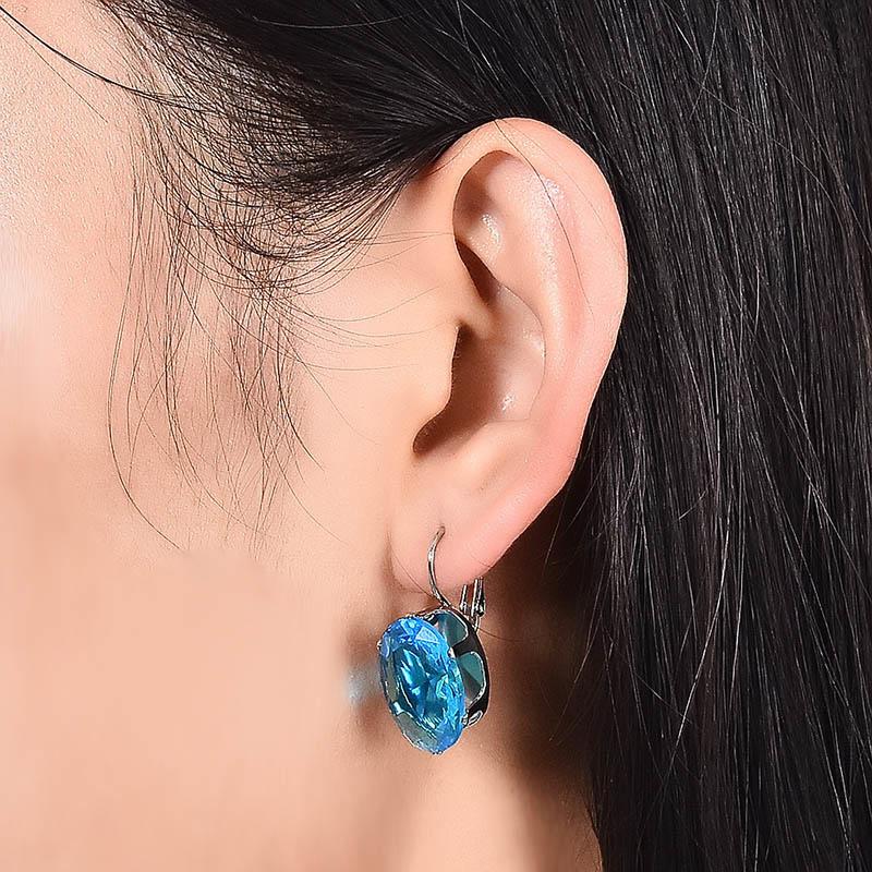 BELLA BOX Серьги в форме большого яйца, подвески из драгоценных камней, серебряные украшения, женский подарок на годовщину вечеринки