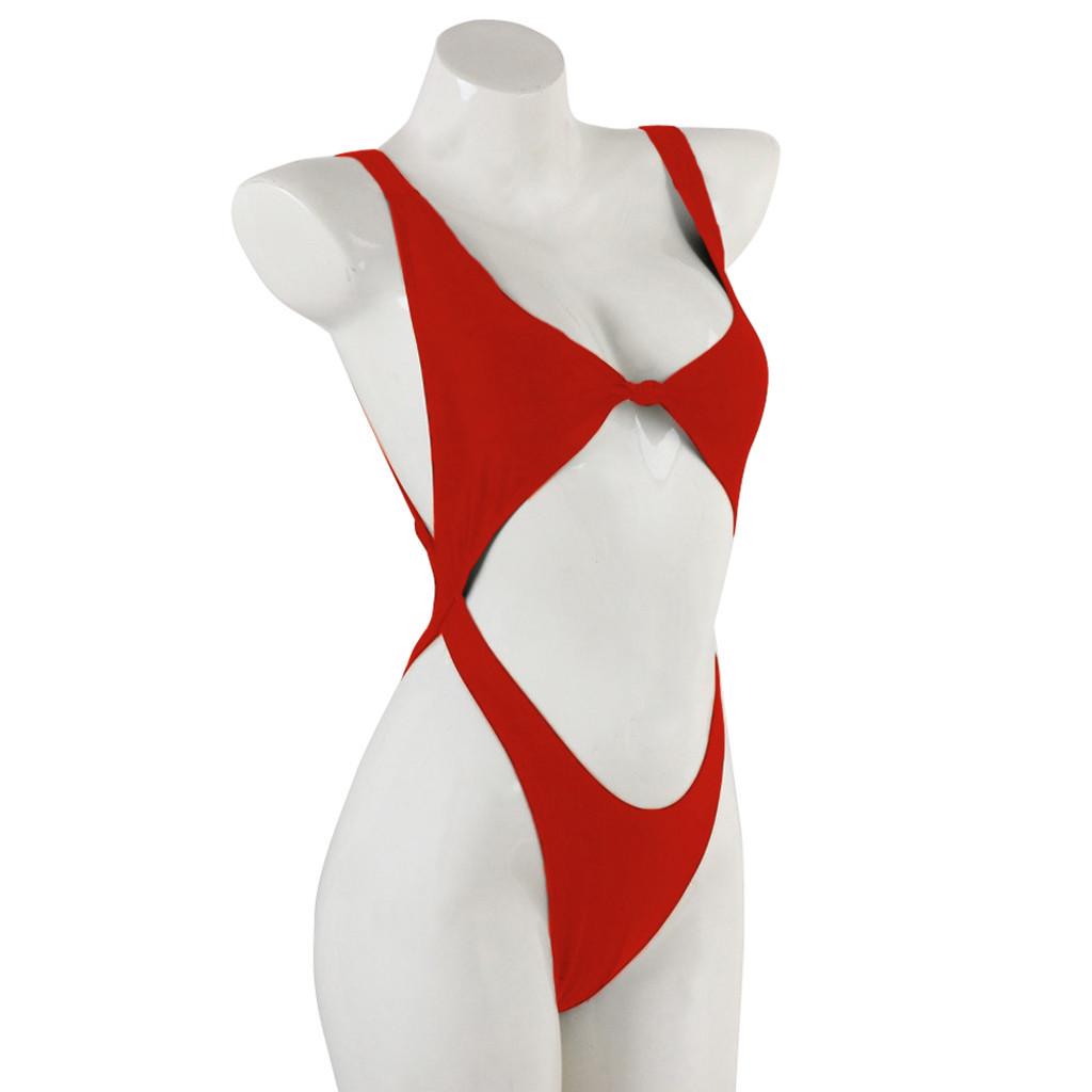 Женский слитный купальник монокини, купальник с эффектом пуш-ап, с подкладкой, купальник