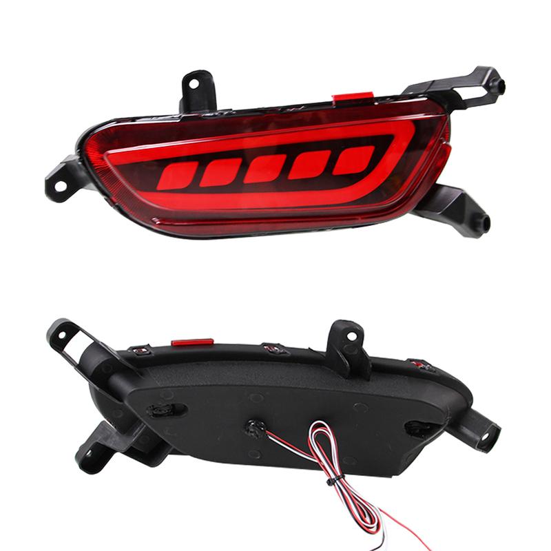 2Pcs Reflector For Mazda CX-3 CX3 2015 2016 2017 2018 Car LED Rear Fog Lamp Bumper Light Brake Light Turn Signal Light