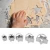 5pcs With Handle Biscuit Cutter Molds Food-Grade Stars Shaped Cookie Cutters  Valentine's Day