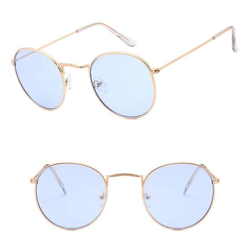 Круглые линзы Ocean, модные унисекс, винтажные солнцезащитные очки для мужчин и женщин, солнцезащитные очки в металлической оправе UV400