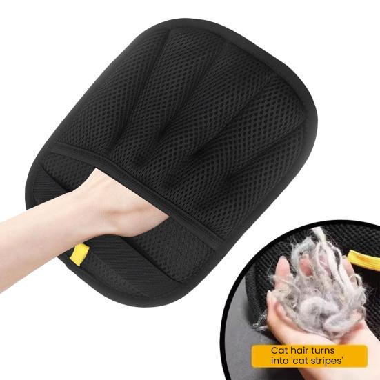 Dog Hair Shaver Double-Sided Pet Hair Removal Glove Breathable Mesh Pet Grooming Glove Anti-static Pet Hair Glove