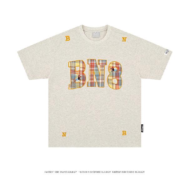 Cotton Short Sleeve T Men's T-shirt Ins Trendy Brand Hip Hop Style Round Neck Bottoming Shirt Top Summer