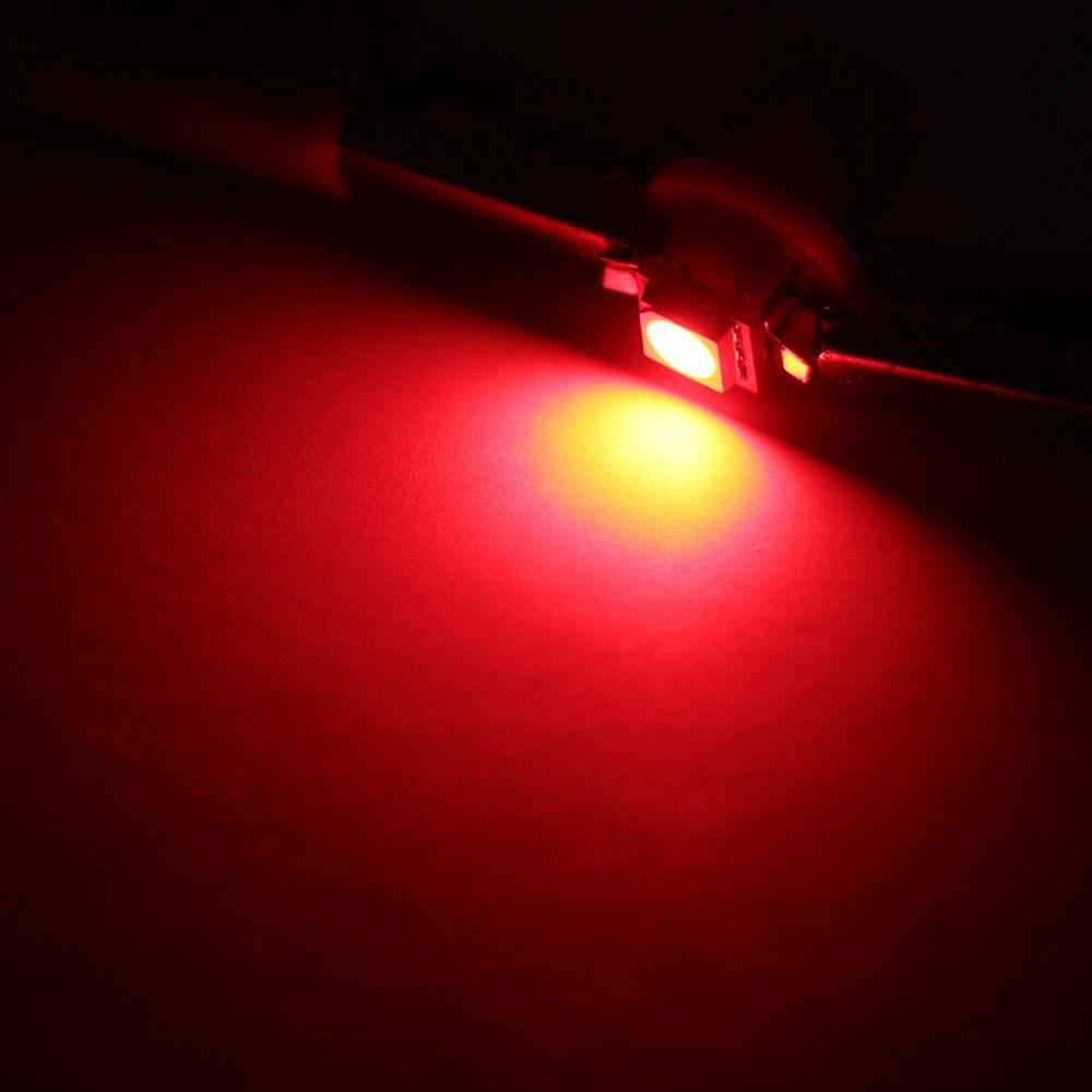 10Pcs 5050 T5 B8.5D 1SMD Indicator Bulbs Car Lights Gauge LED Dashboard Side Interior Dash Lights