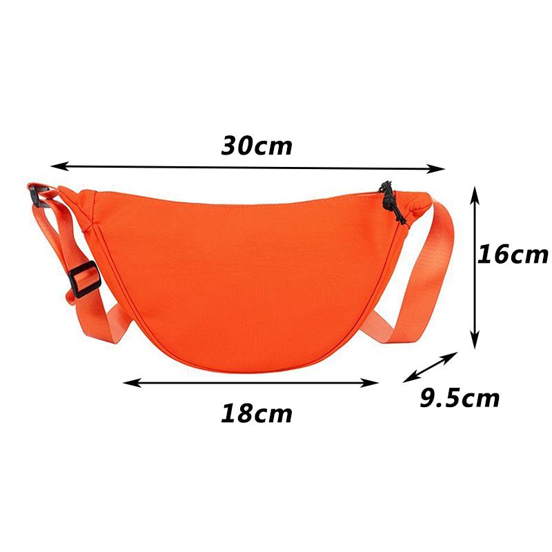 Yogodlns Casual Nylon Shoulder Dumpling Bag Light Crossbody Bag Large Capacity Waist Bag Fashion Half-moon Hobo Bag Clutch