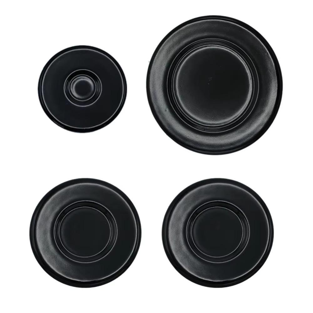 4pcs Concave Shape Cooker Hob Burner Cap Metal Flame Cap Cookware Tools Burner Crown Oven Use