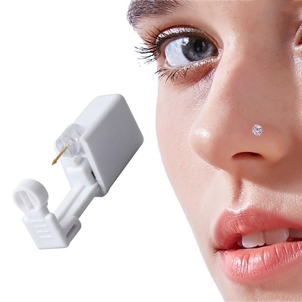 Набор для пирсинга носа, одноразовый стерильный инструмент для пирсинга ушей, портативный набор для пирсинга носа