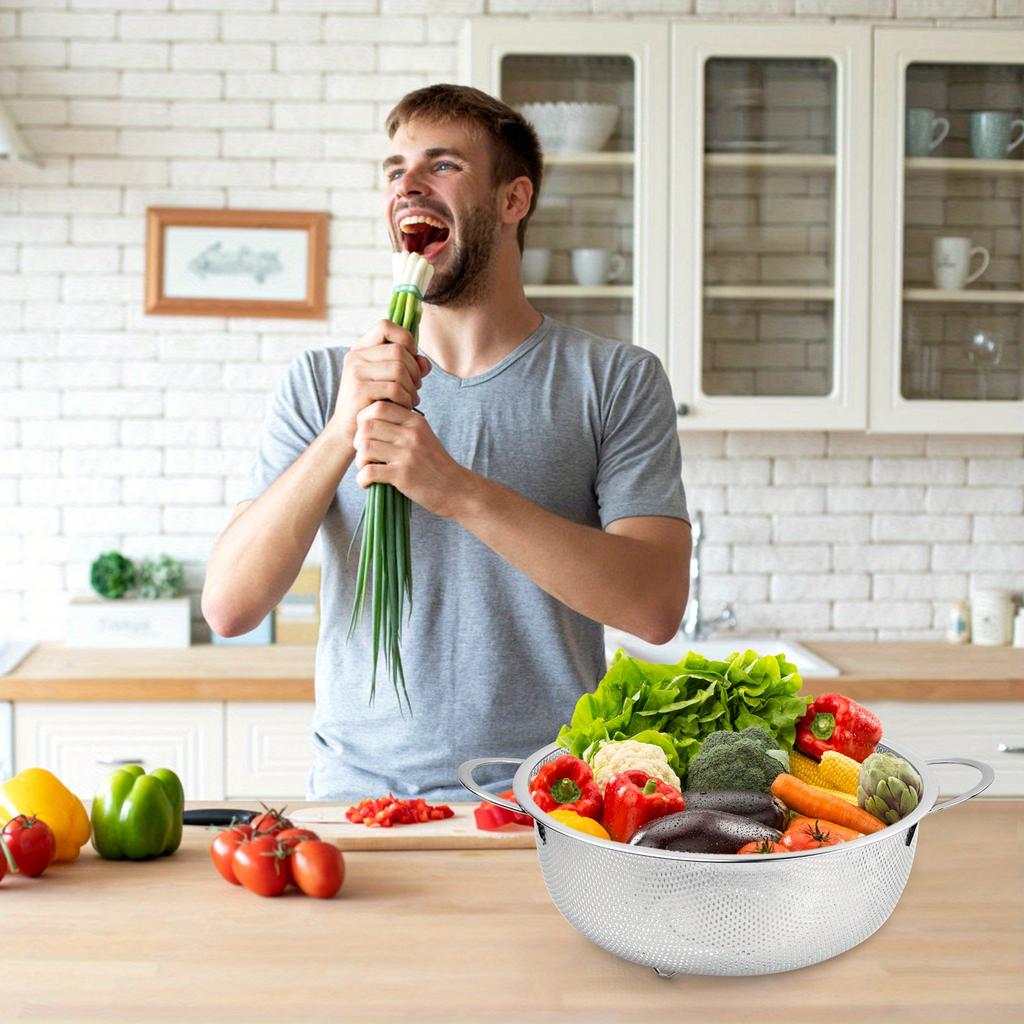 Универсальный сетчатый фильтр из нержавеющей стали с мелкой сеткой, корзины с ручками, набор дуршлагов с подставкой для кухни