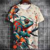 New Lizard Pattern 3d Printed Summer Men's T-Shirt Fashion Personality Animal Totem Short Sleeve O Collar Casual Top