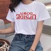 Funny Eleven Harajuku T Shirt Summer Women Upside Down Funny T-shirt 90s Graphic Grunge Tshirt Fashion Ullzang Top Tee Female