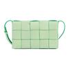 Bottega Veneta Cassette 15 Grid Intreccio Woven Adjustable Shoulder Strap Buffalo Leather Tofu Bag Clutch Crossbody Shoulder Bag 578004V1Q713880
