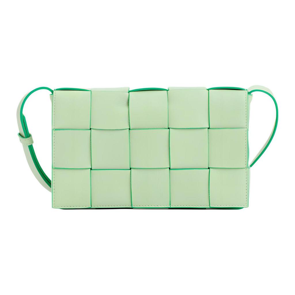 Bottega Veneta Cassette 15 Grid Intreccio Woven Adjustable Shoulder Strap Buffalo Leather Tofu Bag Clutch Crossbody Shoulder Bag 578004V1Q713880