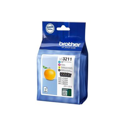 Brother LC3211VALDR Ink Cartridge Pack Black Cyan Magenta Yellow