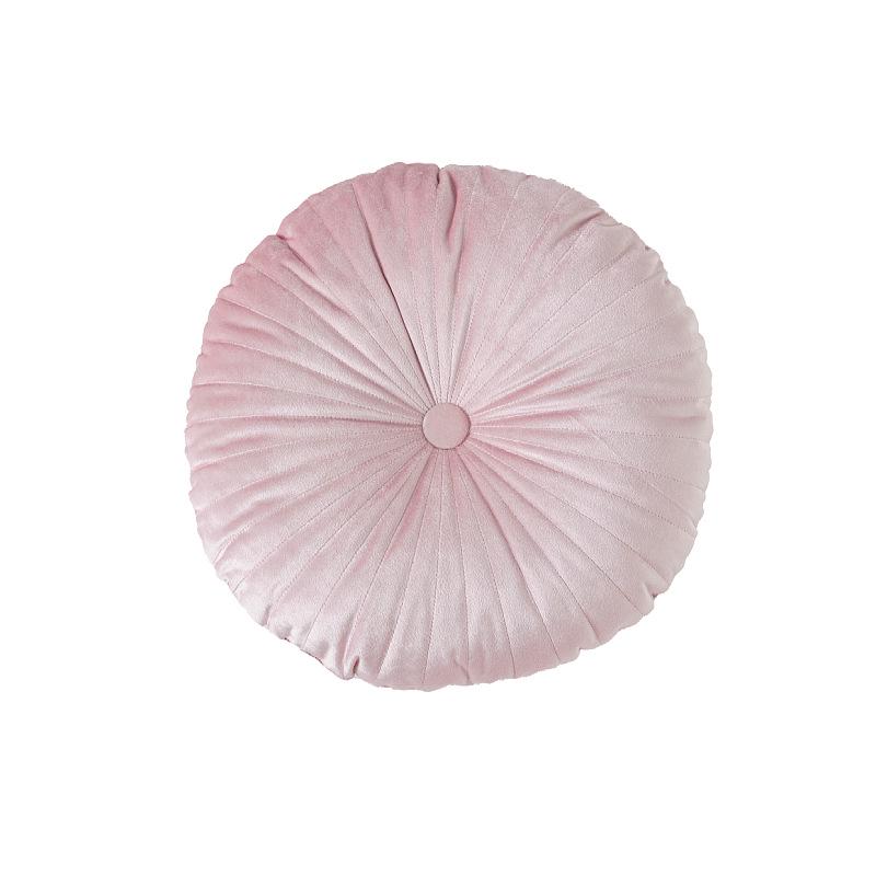 Скандинавская стеганая подушка-плед в форме тыквы - Однотонная круглая подушка для гостиной и эркерного окна