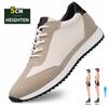 Fashion Large Size Unisex Cowhide Sneakers Elevator Shoes Hidden Height Increasing Shoes Men 5CM Sports Casual Oxfords Women Heightening