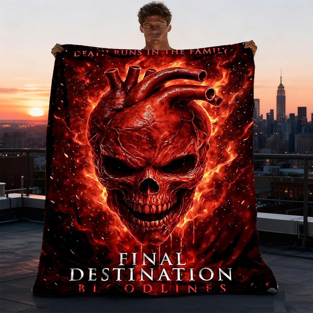 1pc Final Destination Outdoor Flannel Throw Blanket Soft, Lightweight & Warm