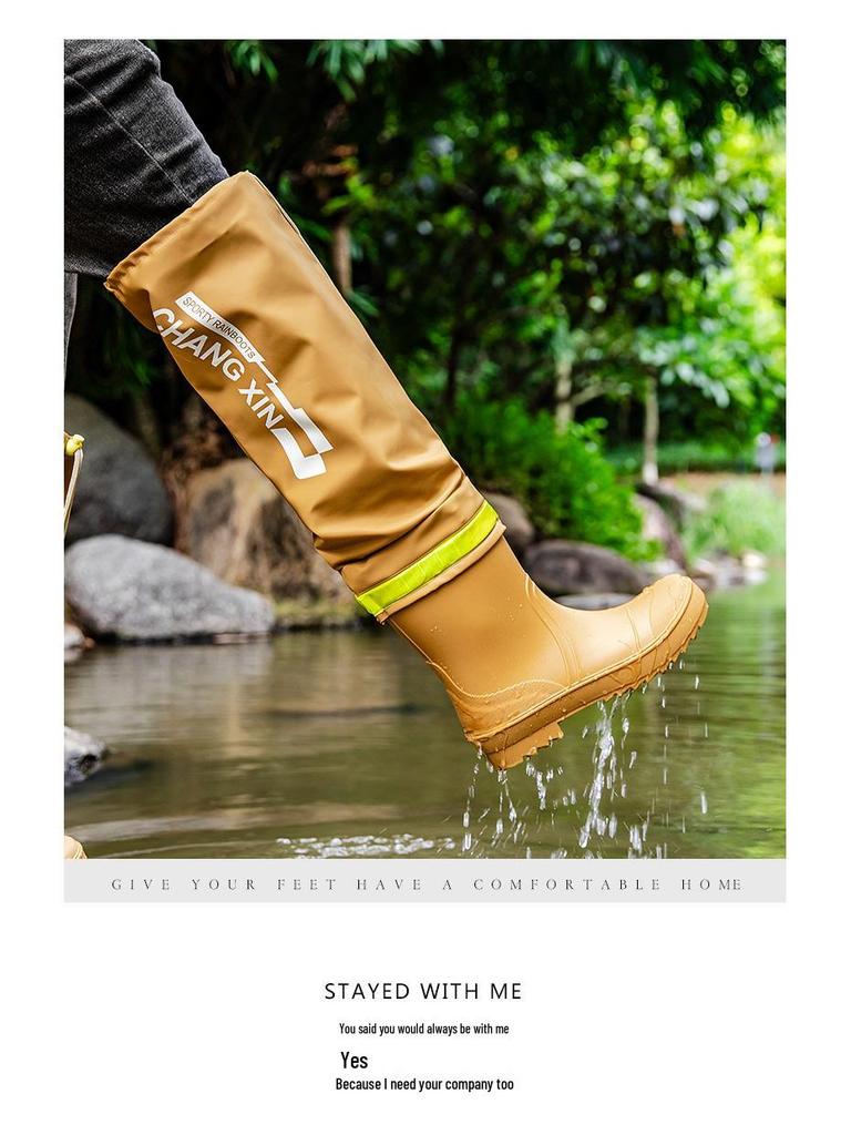 Men's Over-the-Knee High-Top Rain Boots - Waist-High Waterproof Fishing Waders