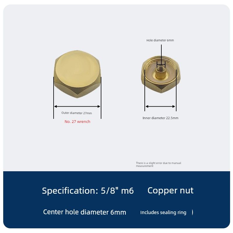 Electric Water Heater Drain Outlet Nut, Copper Nut, Universal 1/2 Inch, 3/4 Inch, 1 Inch, 2 Inch, Electroplated Screw, Magnesium Rod Accessories