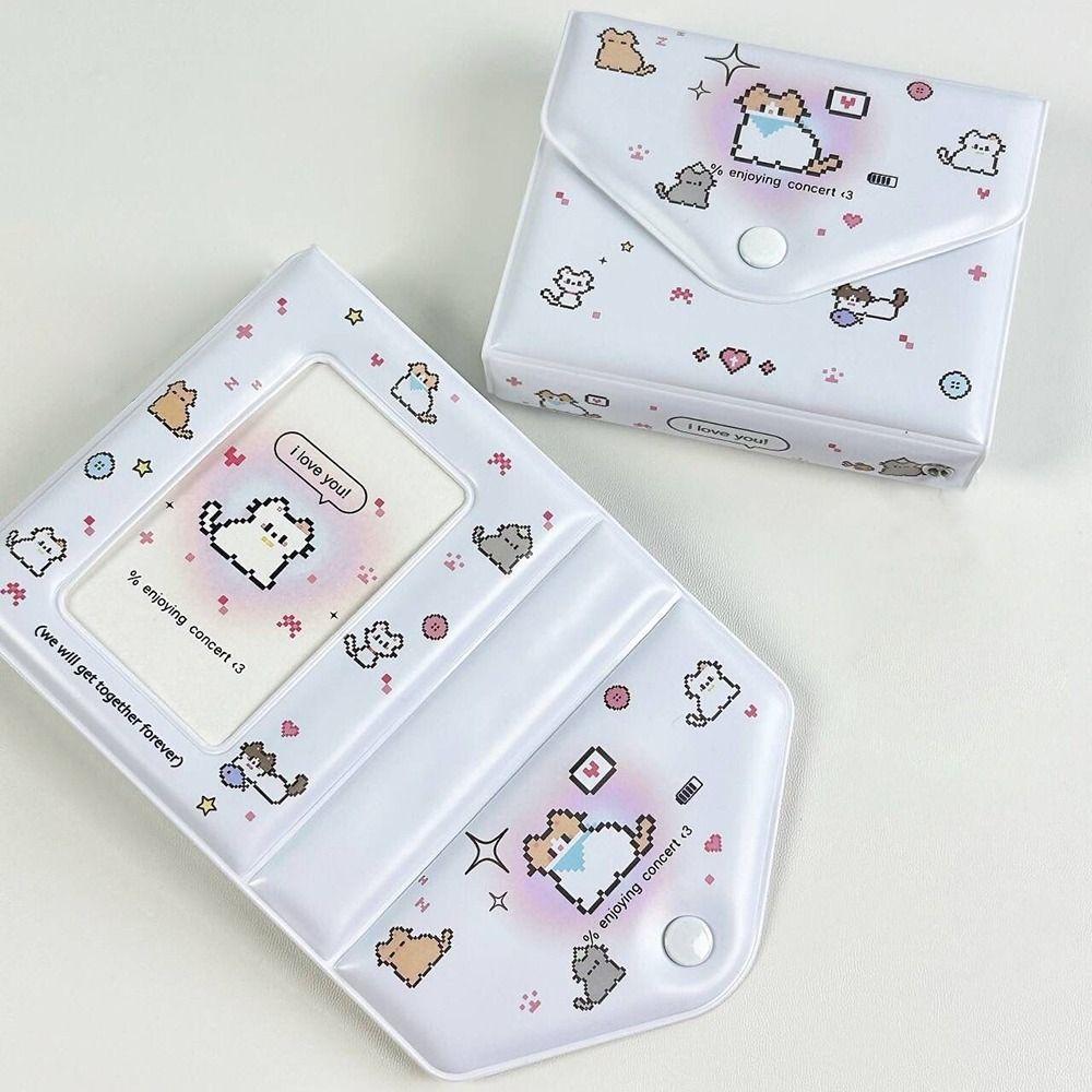 PU Photo Album 32pcs Card Capacity Loose-leaf Binder Kawaii Photo Card Holder