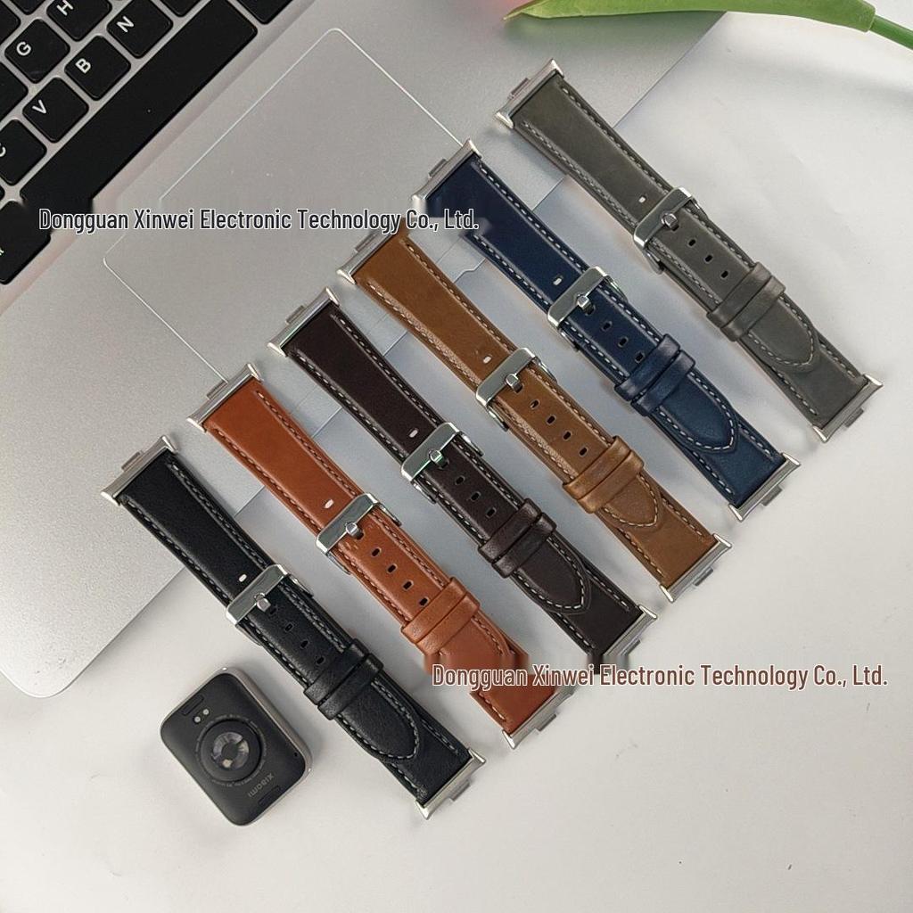 Кожаный ремешок для Xiaomi Band 8/9 Pro, Samsung, Redmi 5 и Huawei GT5 (22мм)