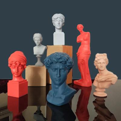 Европейский персонаж, разноцветная смоляная статуя, голова Давида, Венера, бог Солнца Аполлон, скульптура девушки, украшения для дома, подарки
