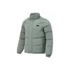 Li Ning Fitness Series Solid Color Stand Collar Windproof Short Down Jacket Men Jacket Gray-Green AYMT059-3