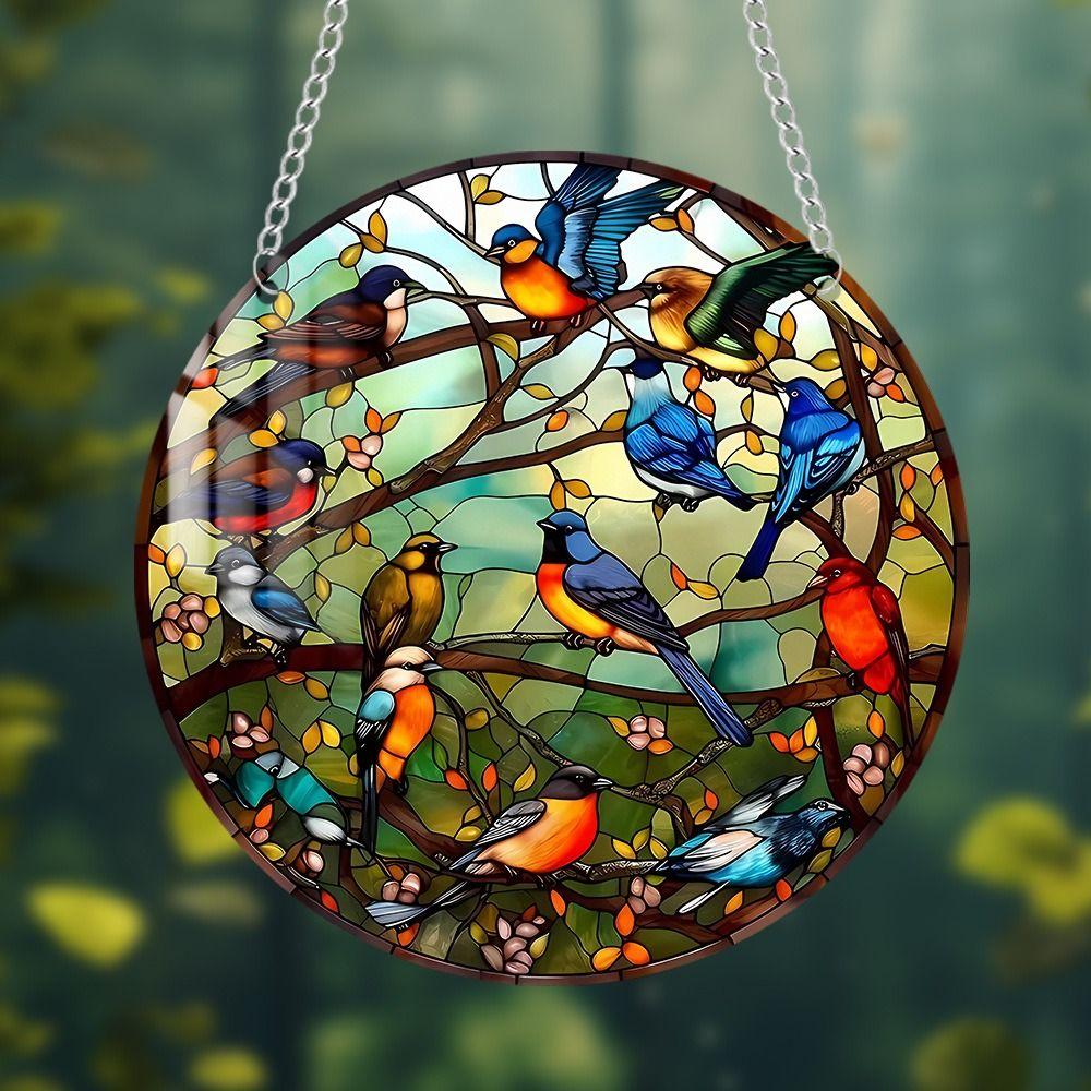 Acrylic Stained Window Hanging Suncatcher Colorful Wall Hanging Decoration Living Room