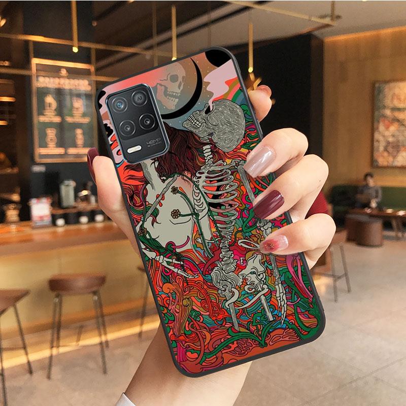 Skull Skeleton Tattoo Art Phone Case for OPPO Realme GT 2 Pro X2 Pro XT C25S 8 7 6 Pro 6i GT Master C3 C21 C21Y C11 X3 SuperZoom