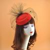 Black Veil Small Top Hat Hair Accessories Retro Woolen Material Dinner Party Headdress Bride Headpiece Headband Jewelry