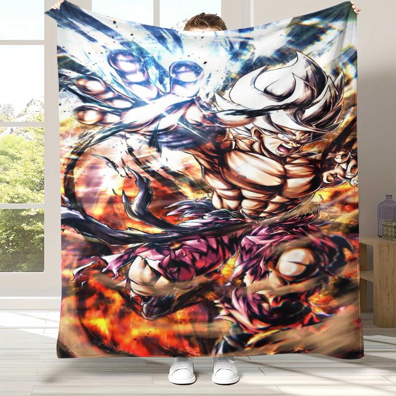 Аниме D-Dragon Ball Игра Мультфильм Фланелевое Одеяло, Ультра Мягкое Теплое Плюшевое Покрывало для Дома Спальни Кровати Дивана Офиса Кемпинга