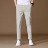 2024 Men's Elastic Slim Casual Pants - Spring, Autumn, Summer Business 9-Point Trousers
