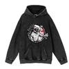440G Heavy Washed Retro Animation Street Retro Cotton Sweater, Street Tide Hooded Sweater
