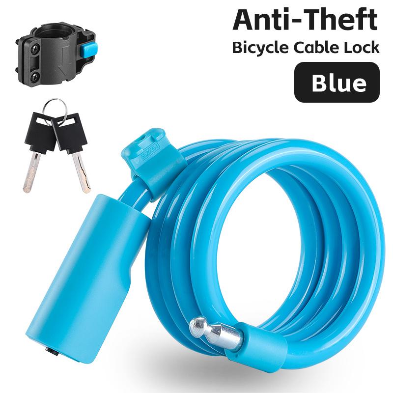 WEST BIKING Multicolor Bicycle Cable Lock Portable Anti-Theft Wire Lock Kid Students 5-Digit Password MTB Road Bike Cycling Lock