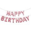 Light Blue Happy Birthday Balloons Banner 16 Inch Mylar Foil Letters Birthday Sign Banner Bunting Reble for Girls Boys Kids & Adults Birthday