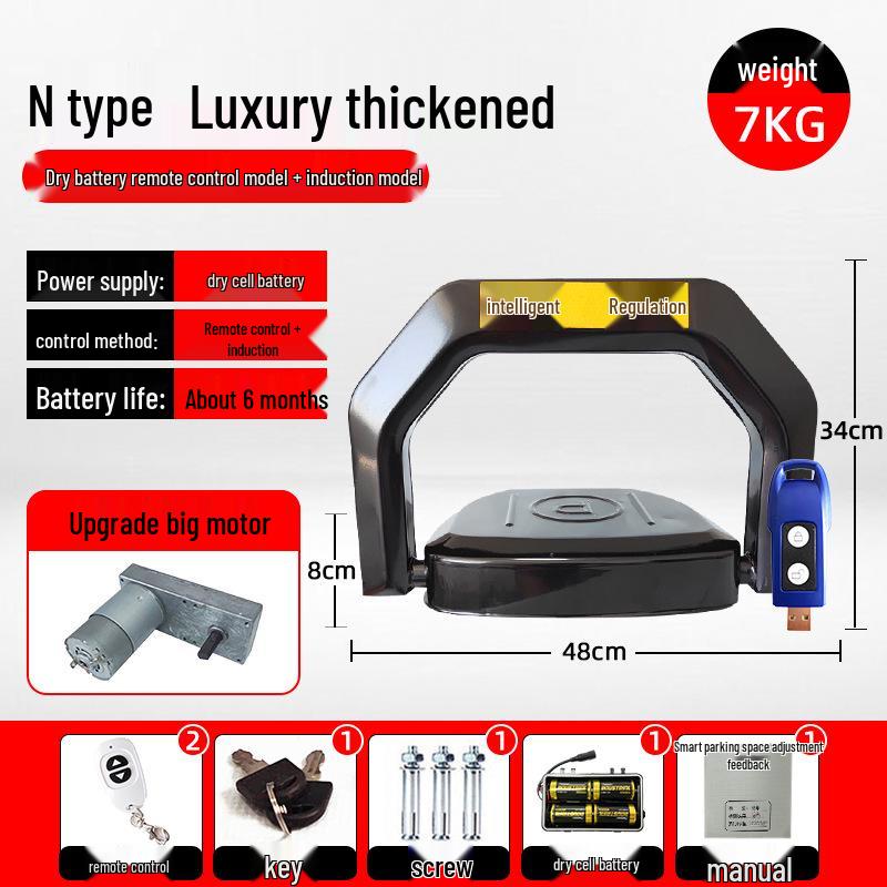 Smart Bluetooth-Enabled Waterproof Parking Space Lock with Remote Control and Sensor