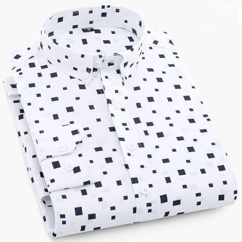 Мужская рубашка под платье, мужская деловая повседневная полосатая рубашка на пуговицах, брендовая одежда, приталенного кроя, с длинным рукавом, Camisa Masculina M-5XL NS5561