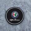 Car Stickers For Alfa Romeo 2Pcs Car Coasters Water Cup Slots Non-Slip Mat Waterproof Drink Pad For Alfa Romeo Giulia Stelvio Gi