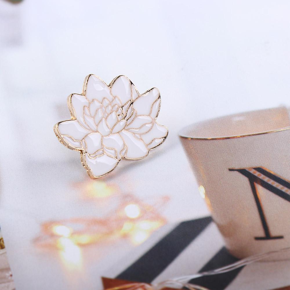 Lapel Pin Buddhism Travel Commemorative Lapel Brooch Lotus Flower Brooch Brooches Pin Enamel Pin