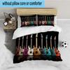 Guitar Collection Diversity 3PCS Bedding set,Ideal for 1pc Duvet Cover And 2pcs Pillowcases Perfect for Fan gift,Ideal for Bedroom, Dormitory