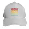 Zimbabwe Rainbow Text Design Zimbabwe Country Baseball Cap Men Women Casual Summer Sport Sun Cap