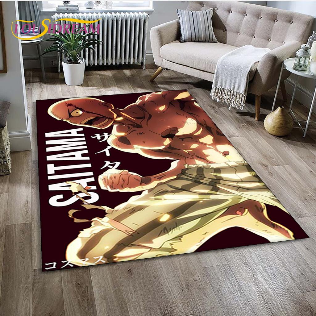 3D ONE PUNCH MAN аниме ковер с героями мультфильмов, ковер для гостиной, спальни, дивана, коврик для украшения, детские игры, нескользящий напольный коврик