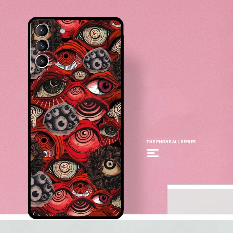Чехол для телефона 'Страшное лицо с глазами' для Samsung Galaxy S25 S26 Ultra S20 S21 S22 S23 S24 Plus S10 S25 FE Чехол Coque