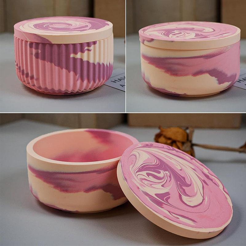4 шт. DIY Гипсоцемент Гипсовая Подсвечник Гладкая Поверхность с Крышкой Цветочное Лицо Зеркало Силиконовая Форма Креативное Украшение
