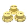 2Pcs Plastic St Guitar Knobs 2T1V Volume Tone Control Knobs Top Hat Caps Buttons Electric Guitar Parts