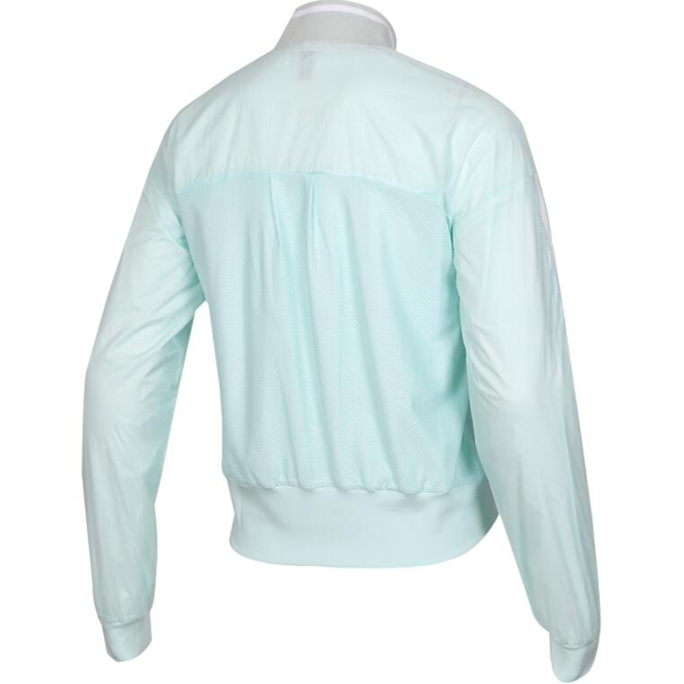 Adidas Женская куртка с длинным рукавом, молния сбоку, на плече, зеленая DZ9291