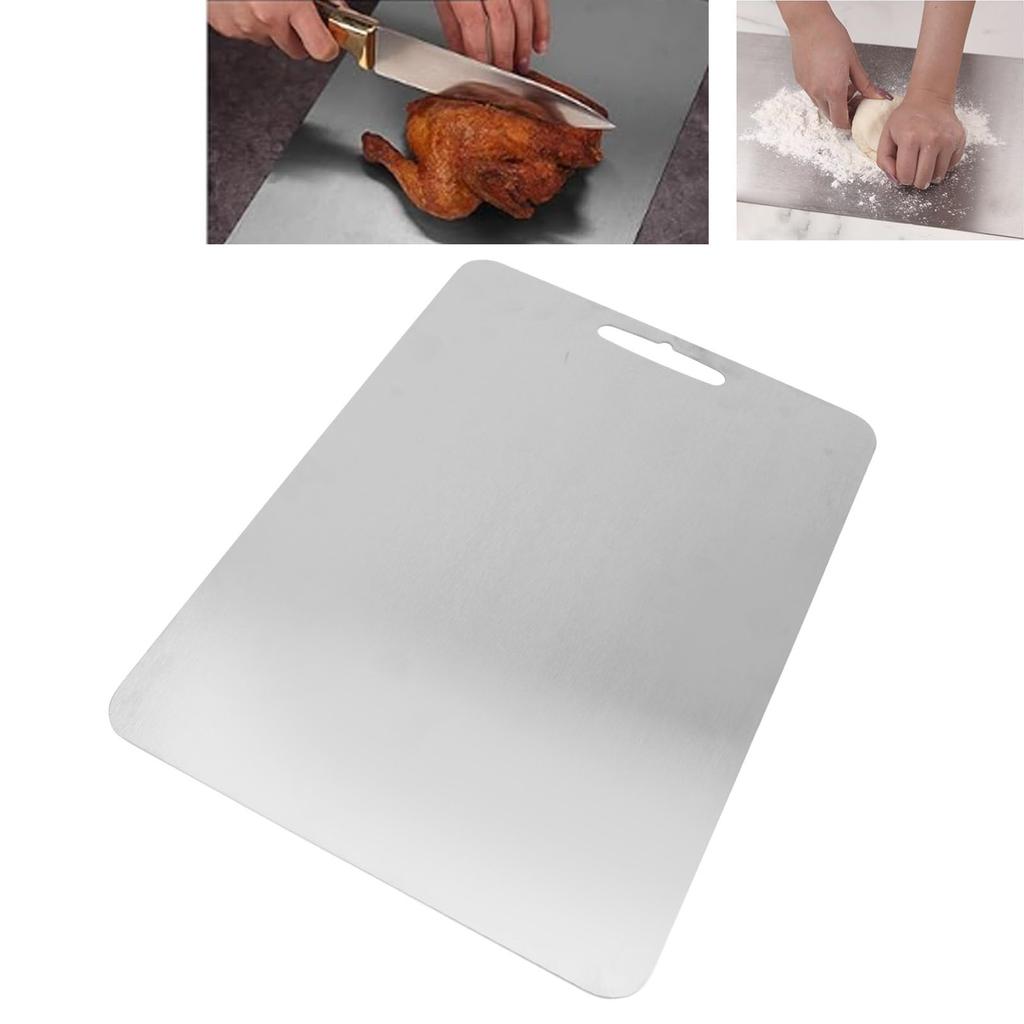 Ti Metal Cutting Board Thickened Chopping Board for Vegetables Fruits Bread Dough Kitchen Cooking