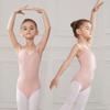 Ballet Leotards for Girls Kids Open Back Bow Sleeveless Child Ballet Costumes Gymnastic Bodysuit